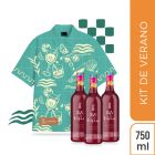 Tinto de verano x3 + Franela Turquesa Mujer